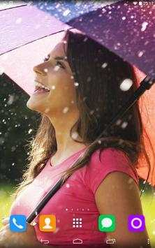 Girl Under Umbrella  Wallpaper screenshot 2