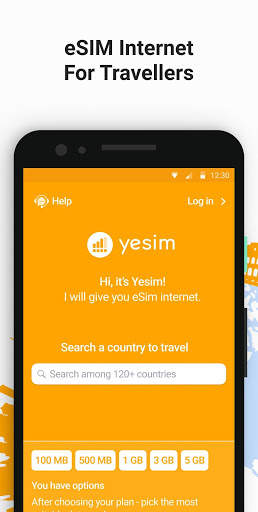 Yesim: eSIM Travel Mobile Data App screenshot 1