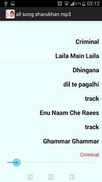 all song sharukhan mp3 screenshot 3