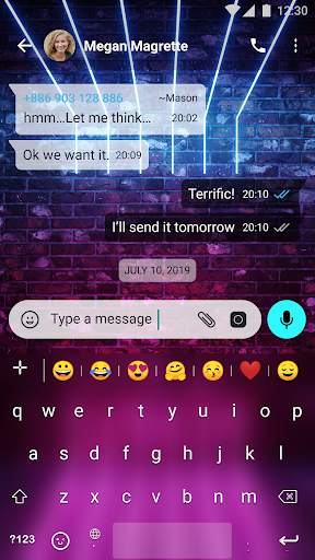 2021 Electronic Theme -> GB Whats Plus Azul screenshot 2