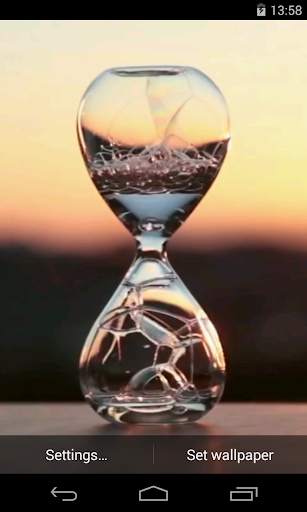 Water clock Video LWP screenshot 2