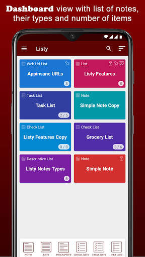 Listy - Notes, Lists, Check Lists, URL List & More screenshot 3