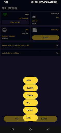TECH APP GFX TOOL FOR BGMI स्क्रीनशॉट 4