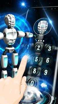 3D Future Robot Lock Screen Theme 2 تصوير الشاشة