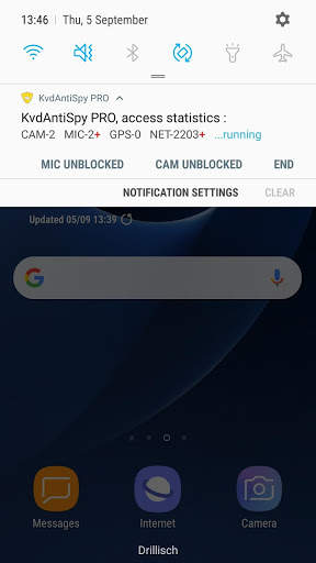KVD AntiSpy, real-time monitoring, cam & mic block screenshot 1