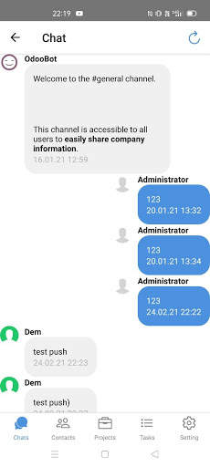 Odoo messenger скриншот 5