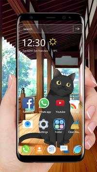 Black cat live wallpaper screenshot 1