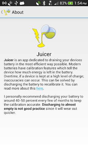 Juicer (battery drainer) screenshot 2