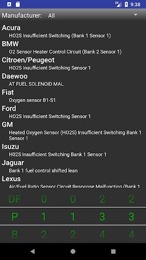 OBDII Trouble Codes Lite screenshot 1