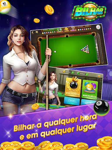 Bilhar - Bilhar bola 8 - Bilhar com jogo de cartas screenshot 13