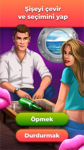 Şişe çevirme - Kiss Cruise: öpüşme ve sohbet oyunu screenshot 3