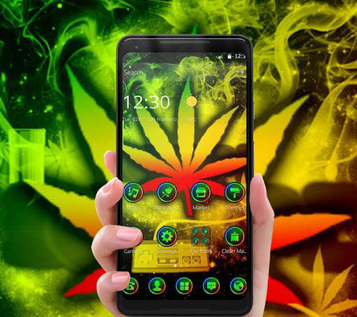 Neon Smoking Weed Theme screenshot 4