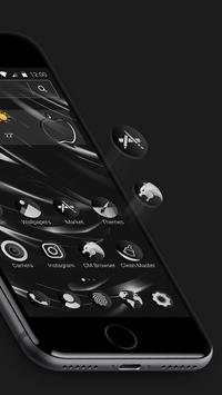 Stylish Black Phone 7 Launcher screenshot 1