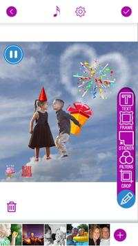 Happy Birthday Video Maker With Song And Photos 2 تصوير الشاشة