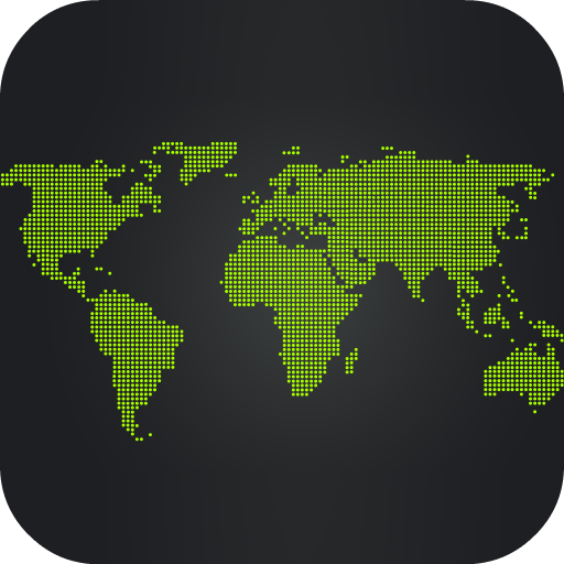 Black Map Live Wallpaper أيقونة