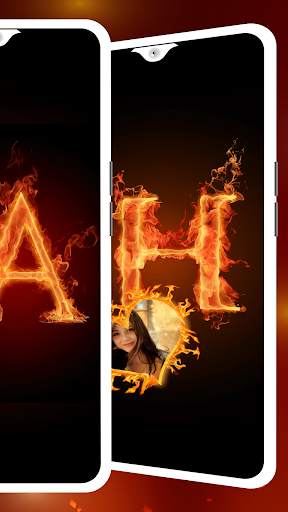 Fire Text Letters Photo frames NameArt Flamingtext 7 تصوير الشاشة