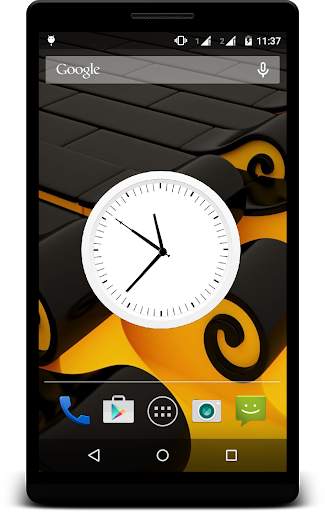 White Clock Live Wallpaper screenshot 1