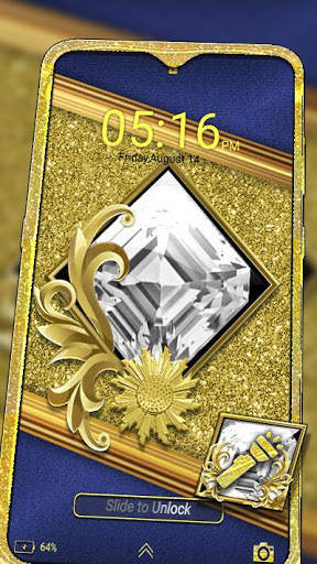 Golden Glitter Launcher Theme screenshot 3