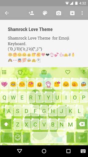 Shamrock Love Emoji Keyboard screenshot 1