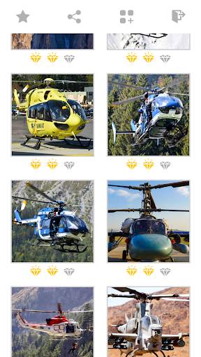 Helicopter Mosaic Puzzles screenshot 2