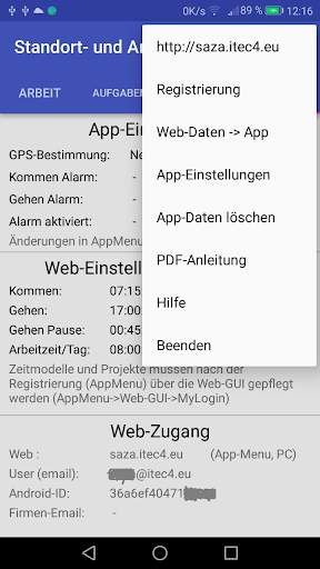 Saza: Zeiterfassung GPS Firma screenshot 6