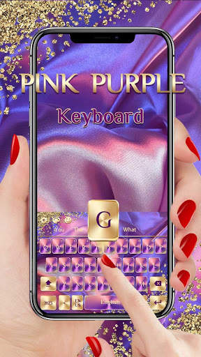 Pink Purple Gold Luxury Keyboard screenshot 1