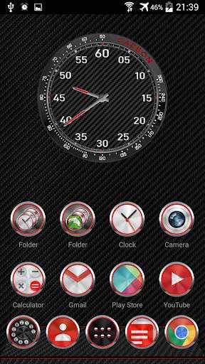 Next Launcher 3D Theme Carbon screenshot 1