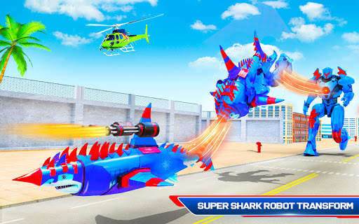 Roboter-Hai-Angriff Roboter verwandeln Hai-Spiele screenshot 11
