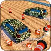 Chained Cars Stunt Game US Military Racing in Car logo