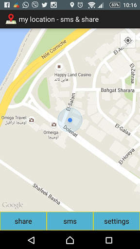 my location - sms & share screenshot 1