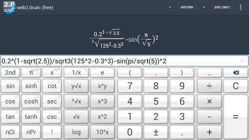 web2.0calc (free) screenshot 1