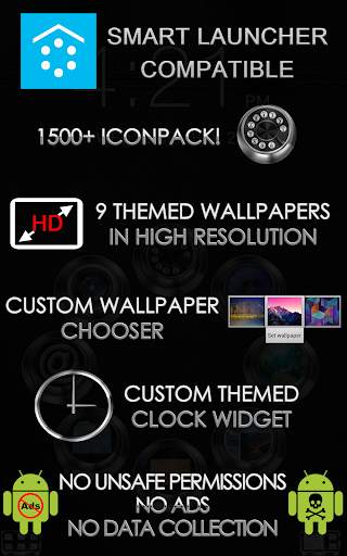 Smart Launcher Theme Titanium screenshot 8