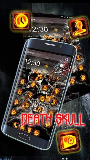 3D Fire Skull Theme screenshot 2