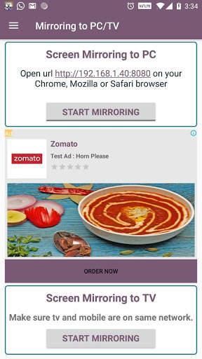 Screen mirroring Mobile to PC/TV 3 تصوير الشاشة