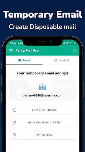 Temp Email Pro - Multiple Mail screenshot 1