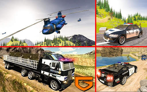 Police Cargo Plane Cars Transport Games screenshot 4