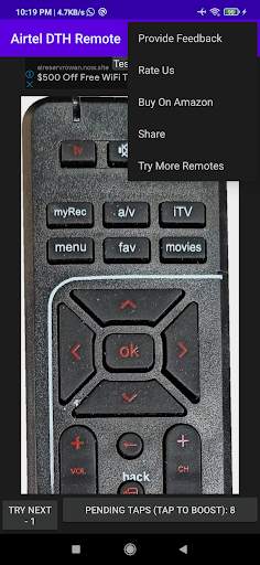 Airtel DTH remote screenshot 2