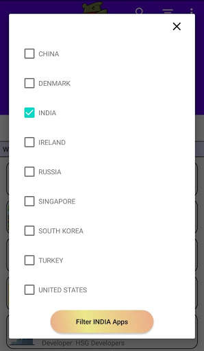 App Country: Country of origin of apps screenshot 7