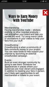 Learn to earn from Youtube screenshot 4
