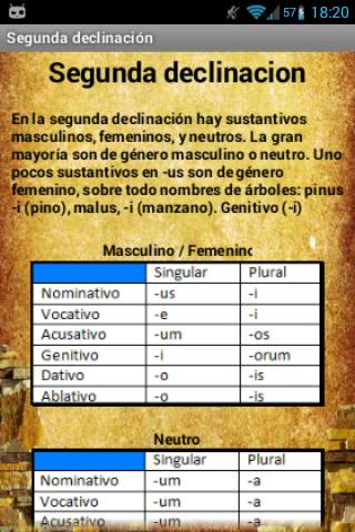 Declinaciones de Latín screenshot 3