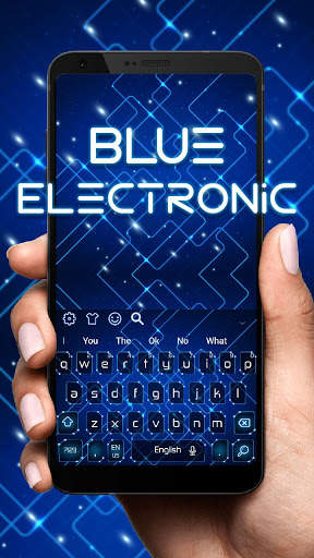 Blue Tech Electronic Keyboard Theme screenshot 1