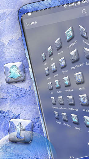 Blue Texture Launcher Theme screenshot 3