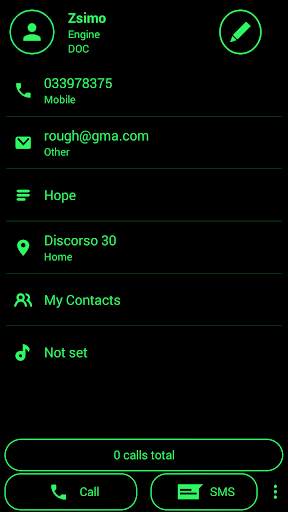 Dialer Circle Green Theme for Drupe or ExDialer скриншот 5