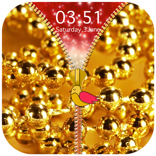 Golden Zipper Lock Screen icon