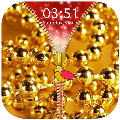 Golden Zipper Lock Screen 1.1