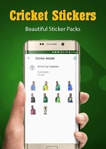 Cricket Stickers for WhatsApp 4 تصوير الشاشة