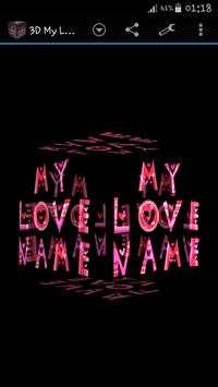 3D My Name Love Live Wallpaper screenshot 1