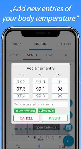 Body Temperature Fever Diary screenshot 4