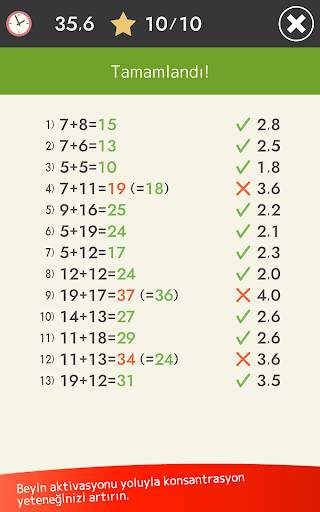 Zihin hesabı (Matematik) screenshot 13