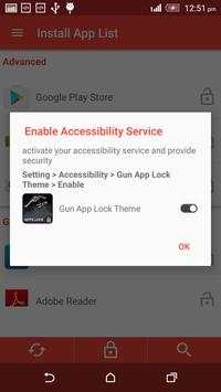 Gun App Lock Theme 4 تصوير الشاشة